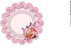 Lace Topper Roses & Butterflies Insert