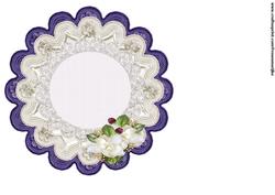 Lace Topper White Camelias Insert
