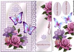 Butterfly Shaped Edge & Roses