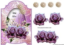 Screen Card Shimmering Roses@ Pearls