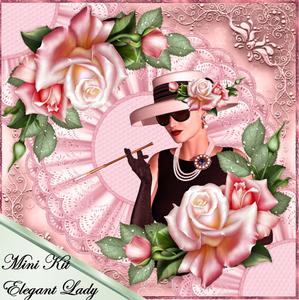 Mini Kit Elegant Lady & Pink Roses