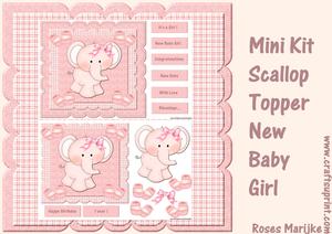 Mini Kit Scallop Topper New Baby Girl