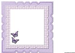 Insert Scallop Topper Lavender Flowers