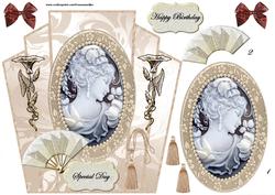 Art Deco Frame Vintage Cameo