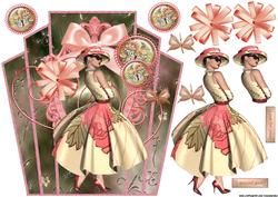 Art Deco Frame Gorgeous Lady