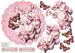Lace Topper & Pink Roses