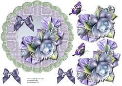 Lace Topper & Bleu Roses