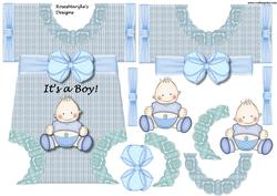 Baby Boy Romper Cute in Bleu