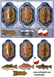 3 Panel Male Card Fish Time