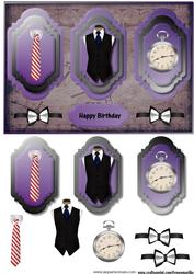 3 Panel Male Card Gentleman