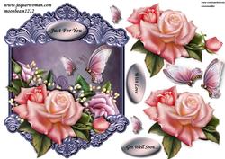Ornated Frame & Pink Roses