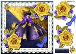 Dress,roses & Shoes in Broderie Frame
