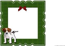 Scallop Topper Cute Puppy Happy Christmas