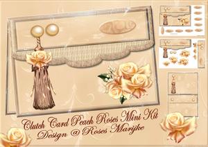 Mini Kit Clutch Card Peach Roses