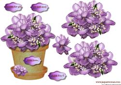 Flowerpot Lilac Rose