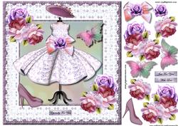 Elegant Dress & Roses