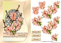 Shaped Card Lattice & Blossoms