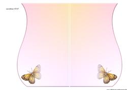 Insert Shaped Card Lattice & Roses