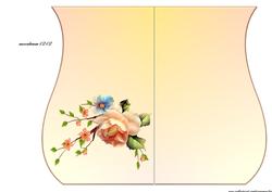Insert Shaped Card Lattice & English Roses
