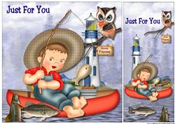 Gone Fishing Topper & Bookmark