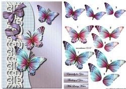 Wavy Edge Card Front Butterflies Are Free