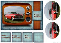 Male Tv Card Vintage Car