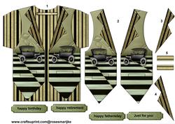 T Shirt Card Male Vintage Car