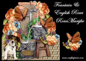 Mini Kit Fountain, English Roses & Puppy