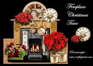Fireplace Christmas Time