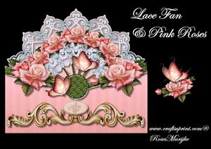 Minikit Lace Fan & Roses