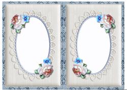 Insert Vintage Clock& Roses