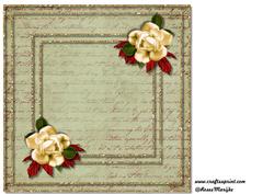 Insert Christmas Roses Topper