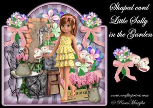Little Sally in the Garden Mini Kit Shaped Card