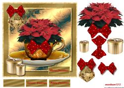 Cup Christmas Poinsettias
