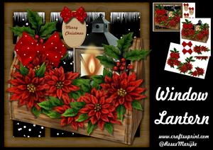 Mini Kit Window, Lantern & Poinsettias