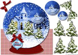 Snow Globe Christmas Church