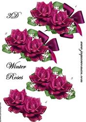 3 D Winter Roses Corsage