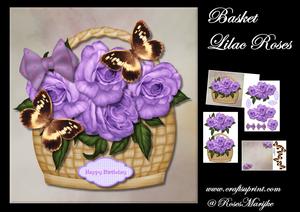 Mini Kit Basket Lilac Roses