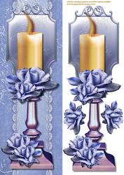 Candle & Winter Roses