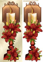 Candle & Lilies Large Dl