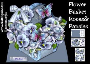 Mini Kit Flower Basket Roses & Pansies
