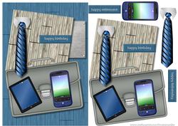 Male Card Briefcase Smartphone & Tablet