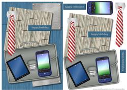 Male Card Briefcase Smartphone & Tablet
