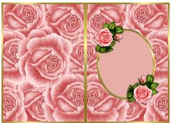 Insert Oval Cameo Vintage Roses