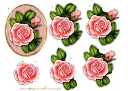 Step by Step Vintage Roses Oval Frame