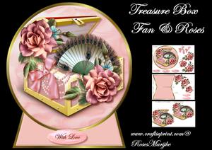 Mini Kit Treasure Box, Fan & Roses