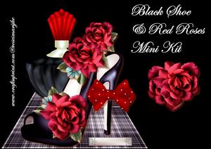 Mini Kit Black Shoe & Red Roses