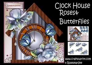 Clock House Roses& Butterflies Minikit
