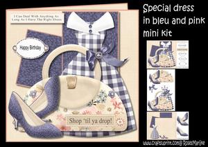 Mini Kit Special Dress in Bleu & Pink