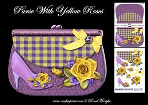 Purse with Yellow Roses Minikit